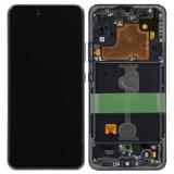 DISPLAY LCD + TOUCH DIGITIZER DISPLAY COMPLETE + FRAME FOR SAMSUNG GALAXY A90 5G A908F BLACK ORIGINALE (SERVICE PACK)