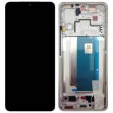 TOUCH DIGITIZER + DISPLAY AMOLED COMPLETE + FRAME FOR XIAOMI POCO F6 PRO 5G WHITE ORIGINAL (SERVICE PACK 5600150N1100)