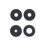 SET OF 4 PCS GLASS LENS REPLACEMENT OF CAMERA FOR XIAOMI REDMI NOTE 14 PRO 4G (24116RACCG) / REDMI NOTE 14 PRO 5G (24090RA29G) / POCO X7 (24095PCADG)